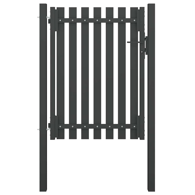 vidaXL Tuinhekpoort staal 100x125 cm antraciet