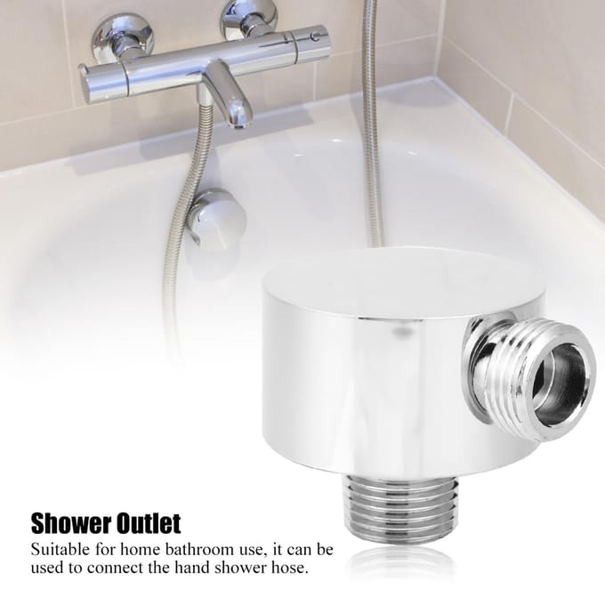 G1/2 Messing Ronde Vorm Doucheslang Connector Douche Uitlaat Elleboog Accessoires white