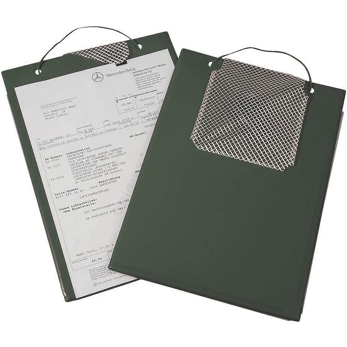 EICHNER Randordertasje, voor A4 documenten, sleutelvak, B 230 x D 5 x H 330 mm, 10 stuks, groen