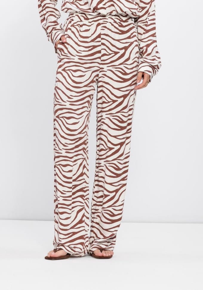 Ydence Pants Lulu Broeken Dames - Creme - Maat M