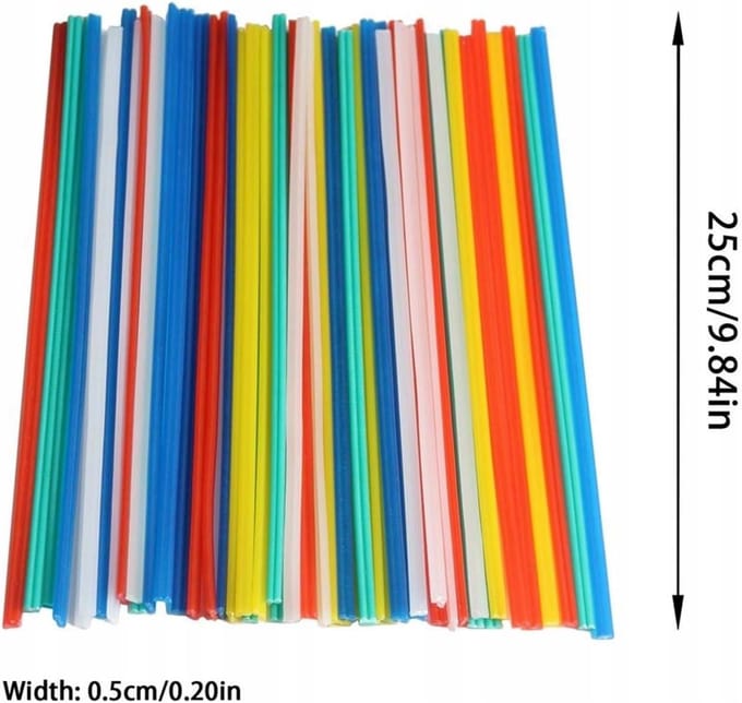 Rosfix Kunststoflasdraad Set Mini - 5 Types PP - PE - ABS - PVC - 50 St, 0,5x250mm