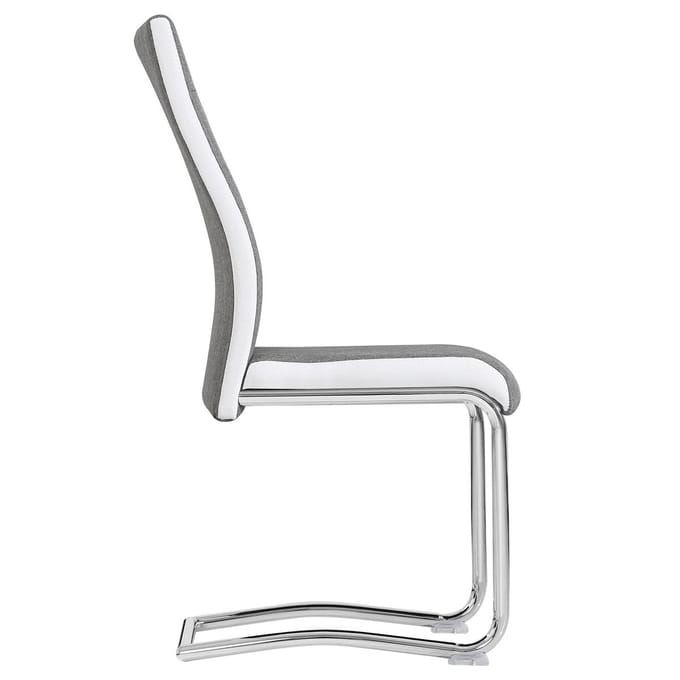 Eetkamerstoelen ALBA, set van 4 - grijs/wit
