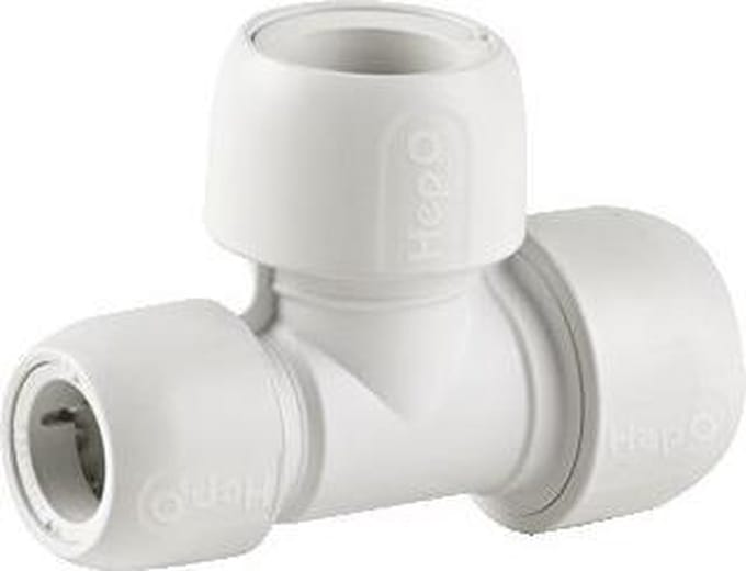 Wavin Hep2o Insteekkoppeling 3 aansluitingen - T-stuk 28x28x22mm. 3x insteek