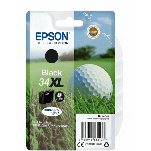 Epson Golf ball singlepack zwarte 34XL DURABrite Ultra inkt