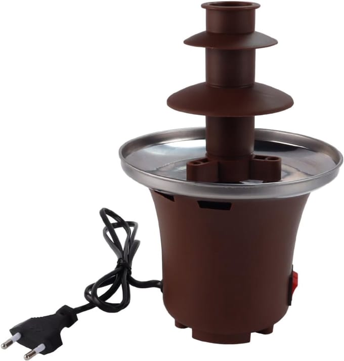 RUX® Chocoladefontein - Chocolade fontein - Chocolade druppels - Bruin - ‎26cm x 16cm x 15cm