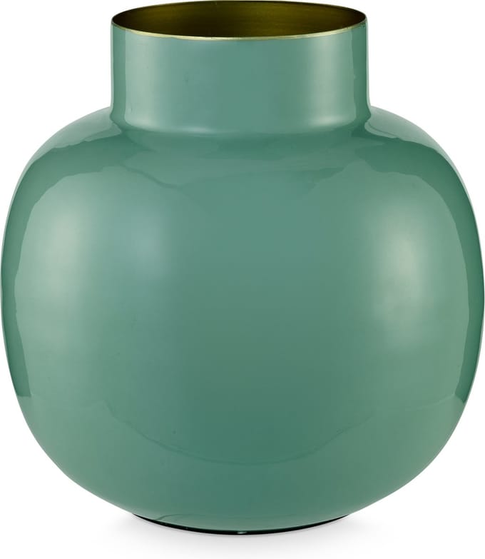 Pip Studio Vaas - Metaal - Groen -  25cm