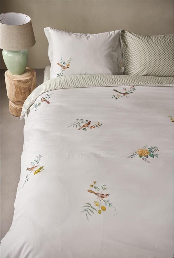 Pip Studio Little Birds dekbedovertrek - Lits-Jumeaux - 240x200/220 - Wit