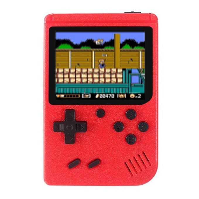 Draagbare draagbare gameconsole met gamepad 3-inch kleurenscherm Ingebouwde 800 retro-games black