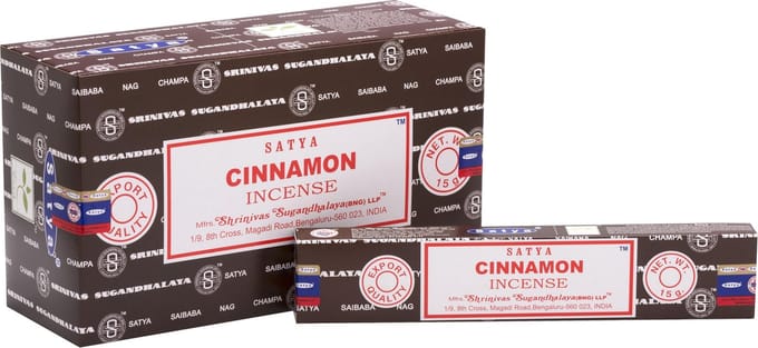 Satya - cinnamon - kaneel - wierook - doos 12 pakjes
