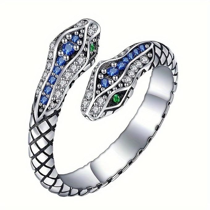 1 pièce Anneau Serpent Créatif Anneau Ouvert Réglable, Mode Classique Populaire Accessoires Quotidiens gray