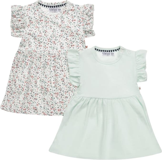 Dirkje-Meisjes Jurk ss- 2pack-Wit