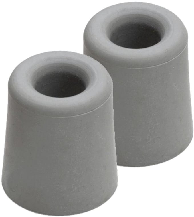 5x stuks deurstopper / deurstoppers rubber grijs - 3,3 x 3 cm - deurbuffers / deurbuffer