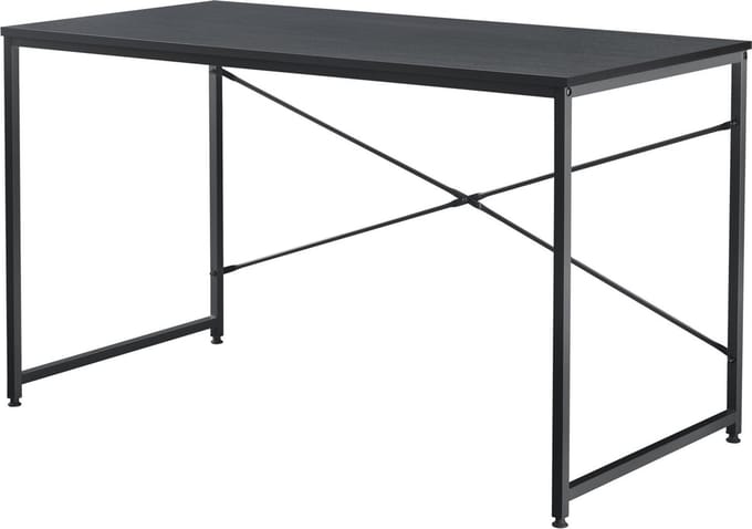 Bureau Nice 120x60x72 cm spaanplaat en metaal zwart
