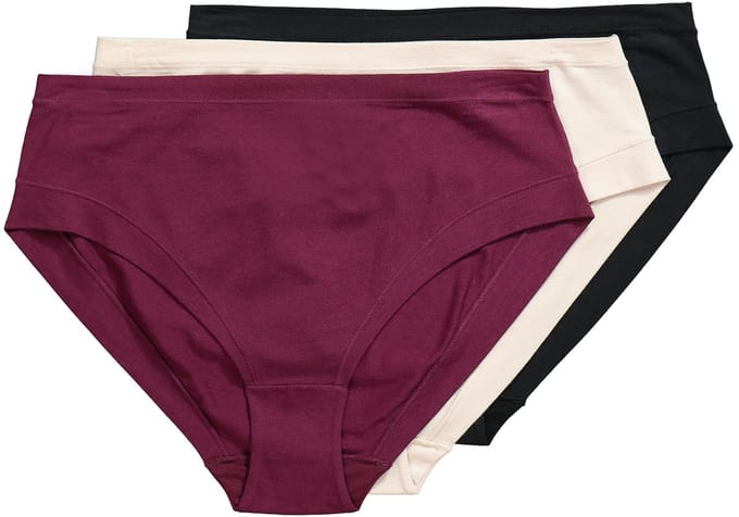 Ulla Popken - Dames - Midislips set van 3 extra zacht - Zwart - Maat 42+