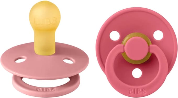 BiBs Fopspeen - Rond - 2 Stuks - 6-18 Mnd - Dusty Pink/Coral