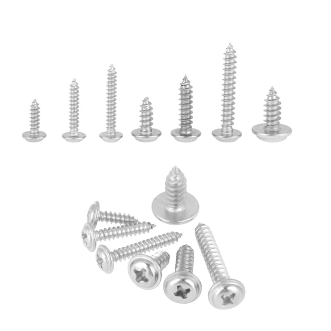 220 stuks M3 M4 M5 304 Roestvrij Staal Pan Head Kruiskop Zelfborende Schroeven Set