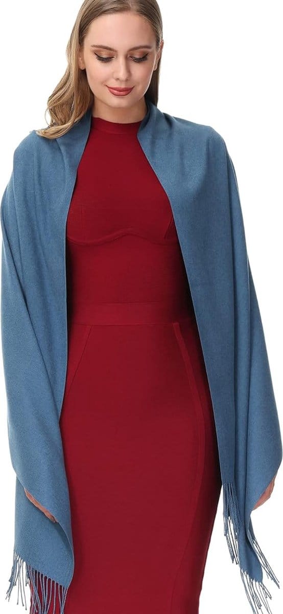 Zijdezachte Sjaal – Dames Sjaal – Blauw