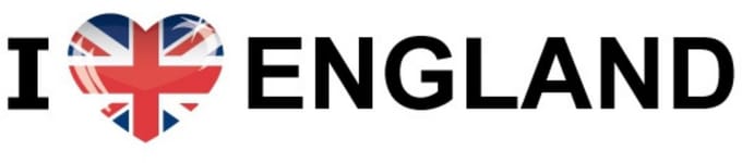 Sticker - I love England - 19 x 4 cm - Engeland - landenthema