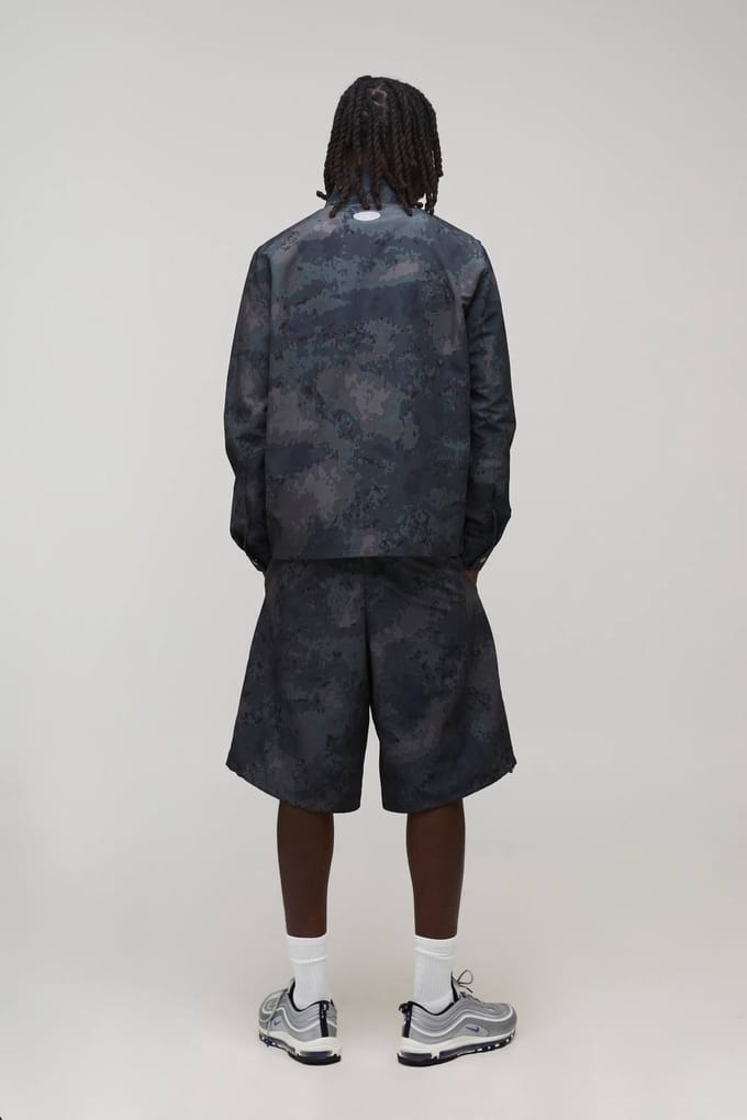Camo Ripstop Funnel Neck Overshirt | Size Medium