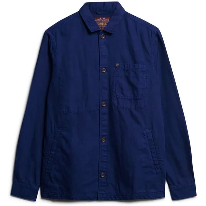 Superdry - The Merchant Store - oversized linnen overshirt - Dames - Shirts