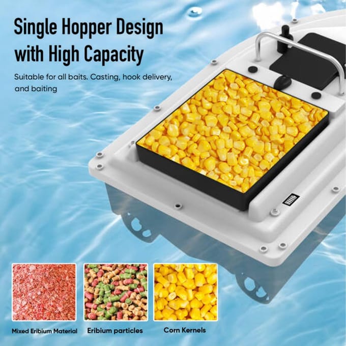 GPS RC Bait Boat 500M Draadloze Afstandsbediening Visvoerboot Visvoerboot 5200mah black