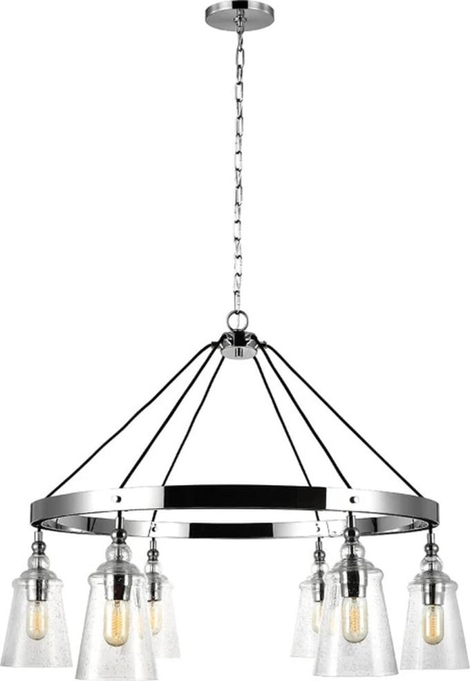 Feiss LED Kroonluchter | 6X E27 Max 60W | Dimbaar | Chrome