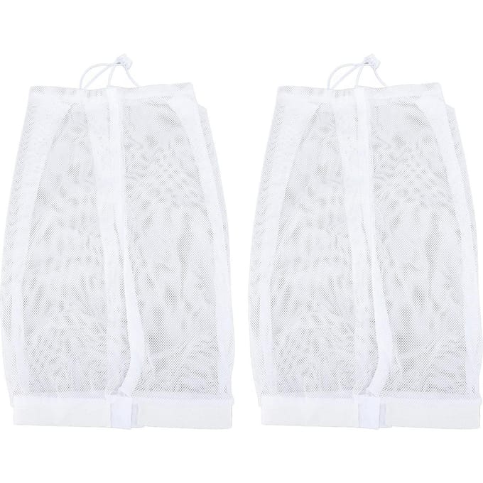 2 stuks Net Plopping Cap Verstelbare Band Herbruikbaar Drogen Krullend Haar Net Plopping Bonnet voor Thuis Reizen white