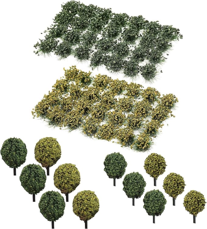 Statische Gras Tufts - Modelbouw Gras - Landschap Creëren - Compleet Met Pincet - Meerdere Kleuren
