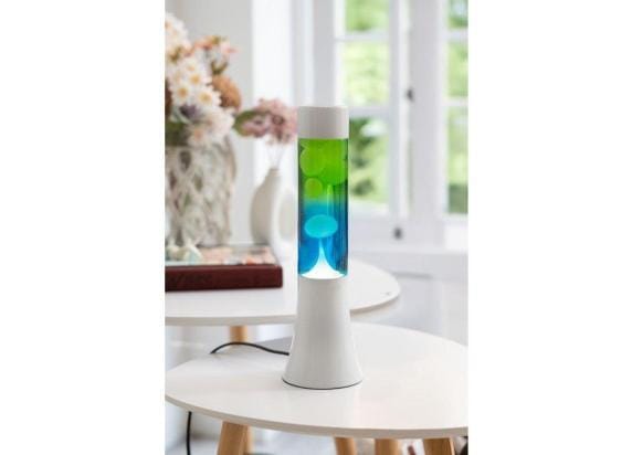 Fisura Design Lavalamp met Blauwe & Groene Lava - Blauwgroen