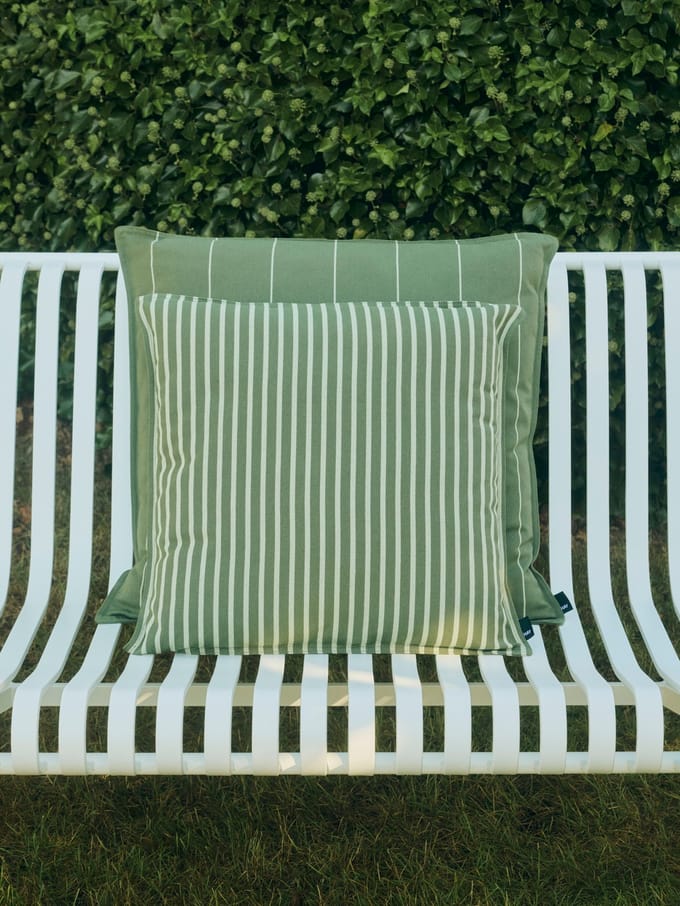 HAY Terrazza kussen - HAYTerrazzaOlivenarrowstripe - 60 x 60 cm