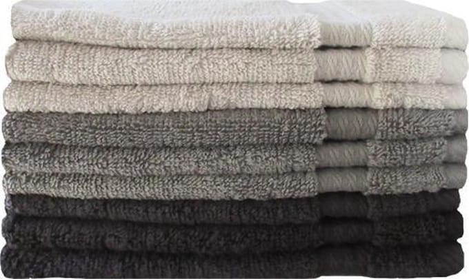 iSleep Terry Gastendoek - 30x50 cm - Licht Grijs - 6 stuks