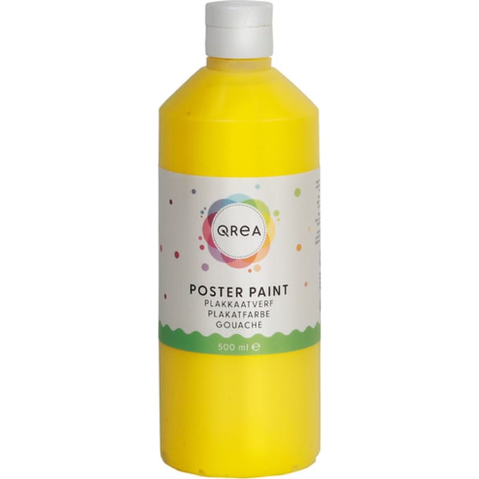Plakkaatverf Qrea geel 500ml