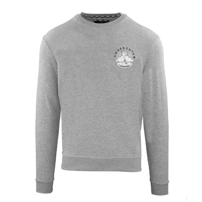 Aquascutum Heren Sweatshirt Ronde Hals (Grijs)