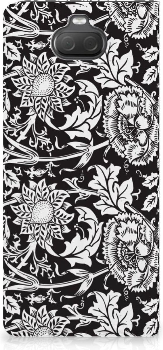 Sony Xperia 10 Smart Cover Black Flowers