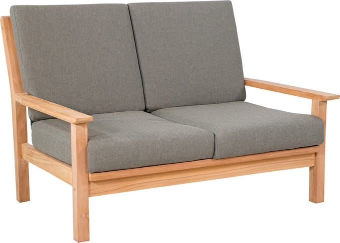 Lesli Living Loungebank Teak 124 cm incl. Kussen