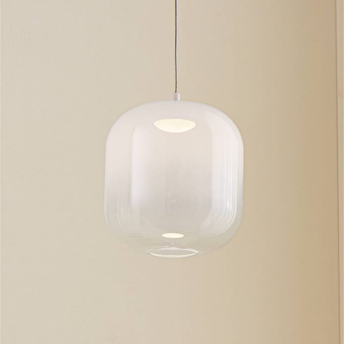 Lucande LED hanglamp Avelina, Ø 14 cm, wit, 1-lamp