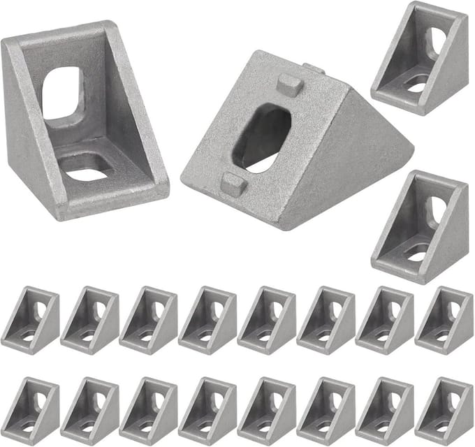 20x Hoekverbinder 20x20 Aluminium Profiel - Anti-Roest & Sterk voor Frames en Constructies