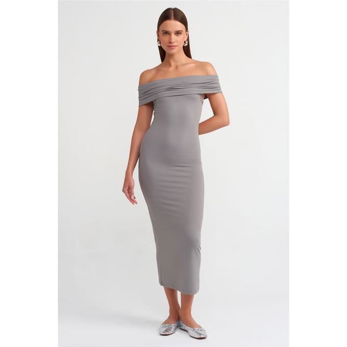 Off-Shoulder Bodycon Midi-jurk