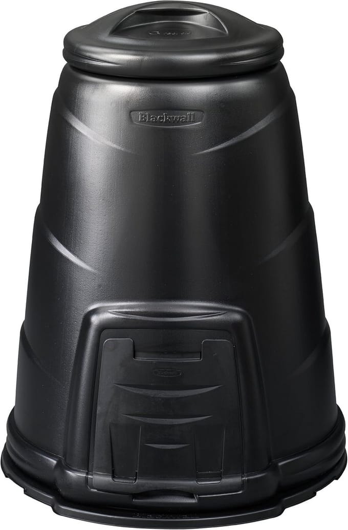 Grote Compostbak 330 Liter voor Thuiscompostering met Winddicht Deksel en Breed Zijluik