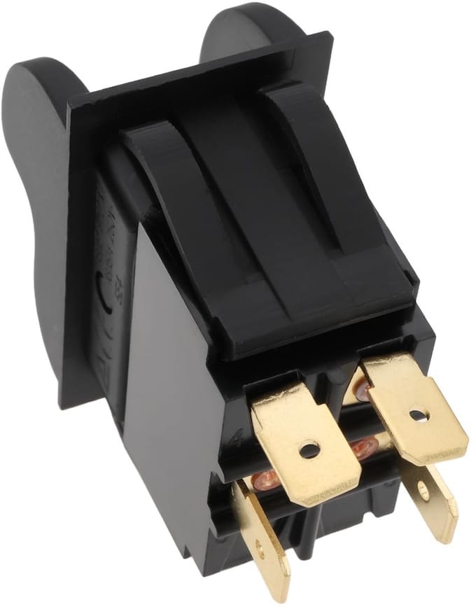 Allecto - Electric Toggle Switch - 4-Pin On-Off Schakelaar - Compact - 12A/20A - Voor Gereedschap - 250V