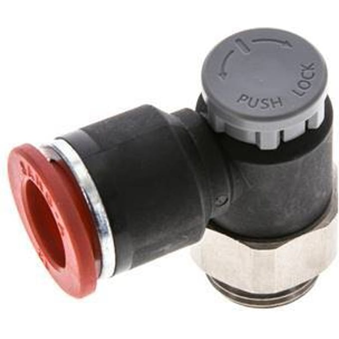 L-stuk Regelventiel 12 mm - G3/8'' Regeling-in Messing/Nylon Borgmoer