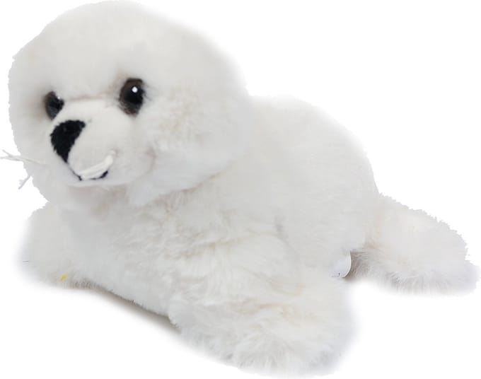 PIA Soft Toys - Pluche Knuffeldier - Zeehond wit - 17 cm