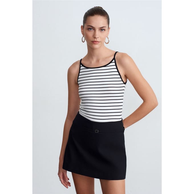 Gestreepte Mouwloze Camisole Blouse