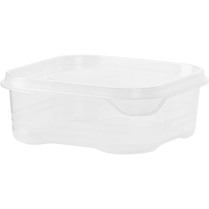 2 Stuks Diepvriescontainer Herbruikbaar Transparant Plastic Stapelbaar Grote Capaciteit Voedselopbergdoos white