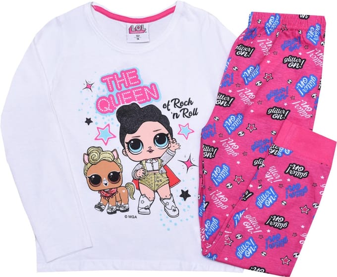 LOL Surprise - Pyjama - Maat 98 - L.O.L. Surprise! - Kinderpyjama - Wit met Roze