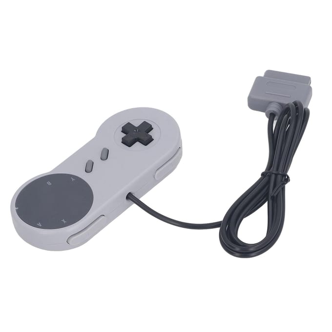 Bekabelde Gamepad 16Bit Spelcontroller Klassieke Gamepad Joystick Compatibel voor SNES voor SFC gray
