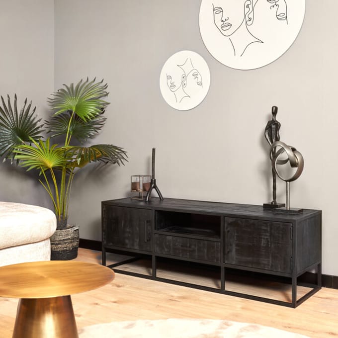 Starfurn tv meubel denver black 145 cm