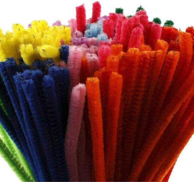 Chenilledraad GROEN 100 stuks van 50cm