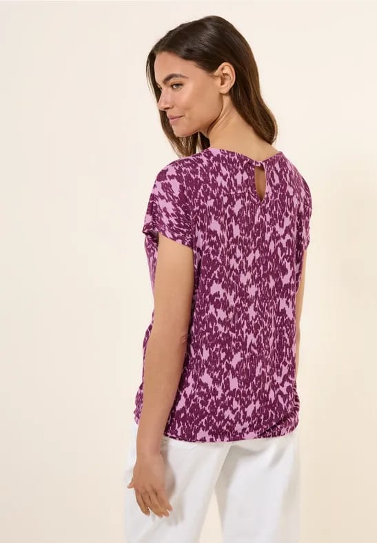 Shirt met gebreide look en patroon