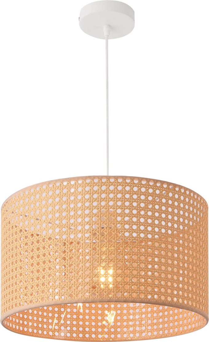 Hanglamp Shrewsbury 160x32 cm wit en beige E27